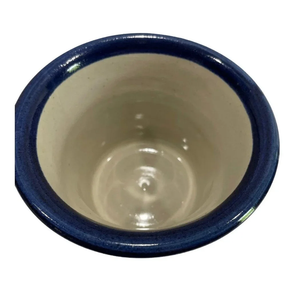 Brinker Pots Pottery Bowls Crock Cobalt‎ Blue Tulip